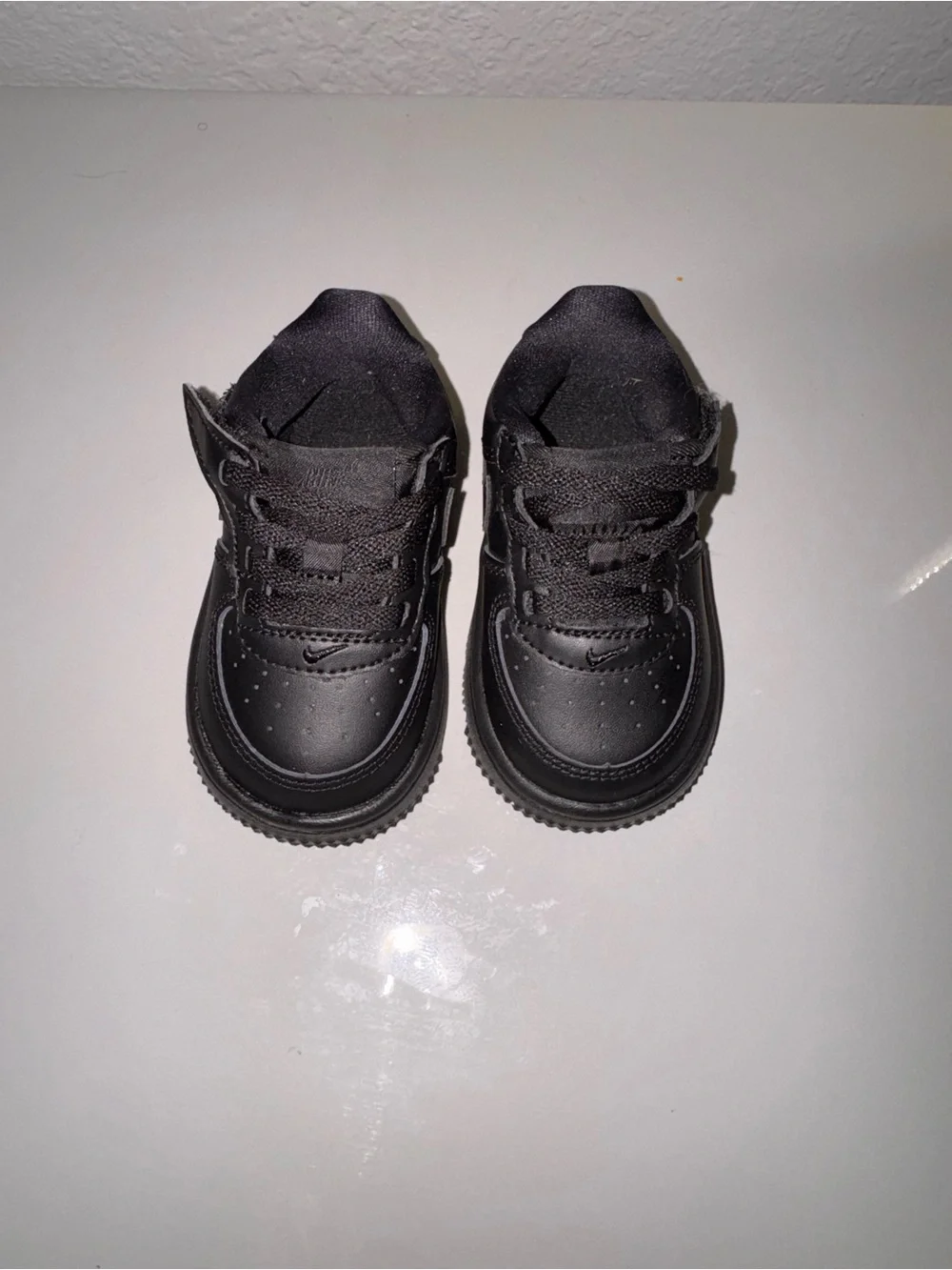 Toddler Black Airforce Ones- Size 5c